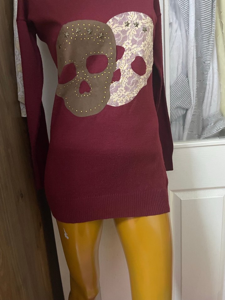 Bordo çok hoş kazak - Görsel 3