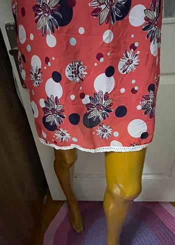 Pembe Desenli hoş elbise - Görsel 2