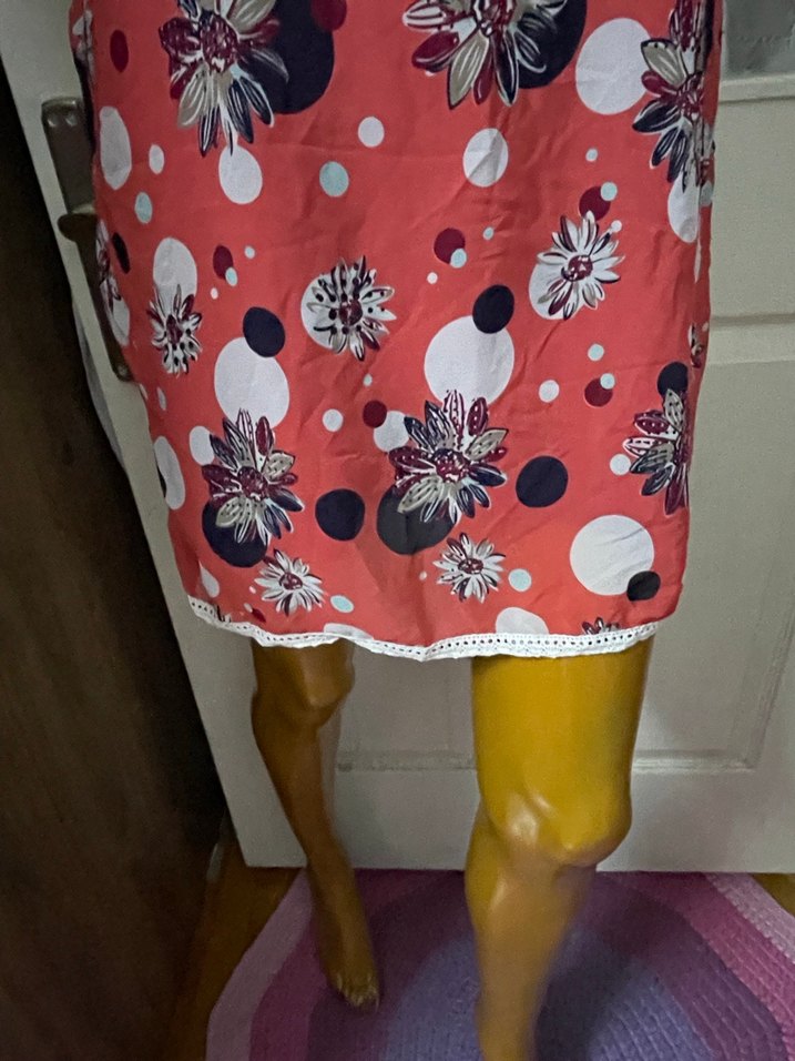 Pembe Desenli hoş elbise - Görsel 2