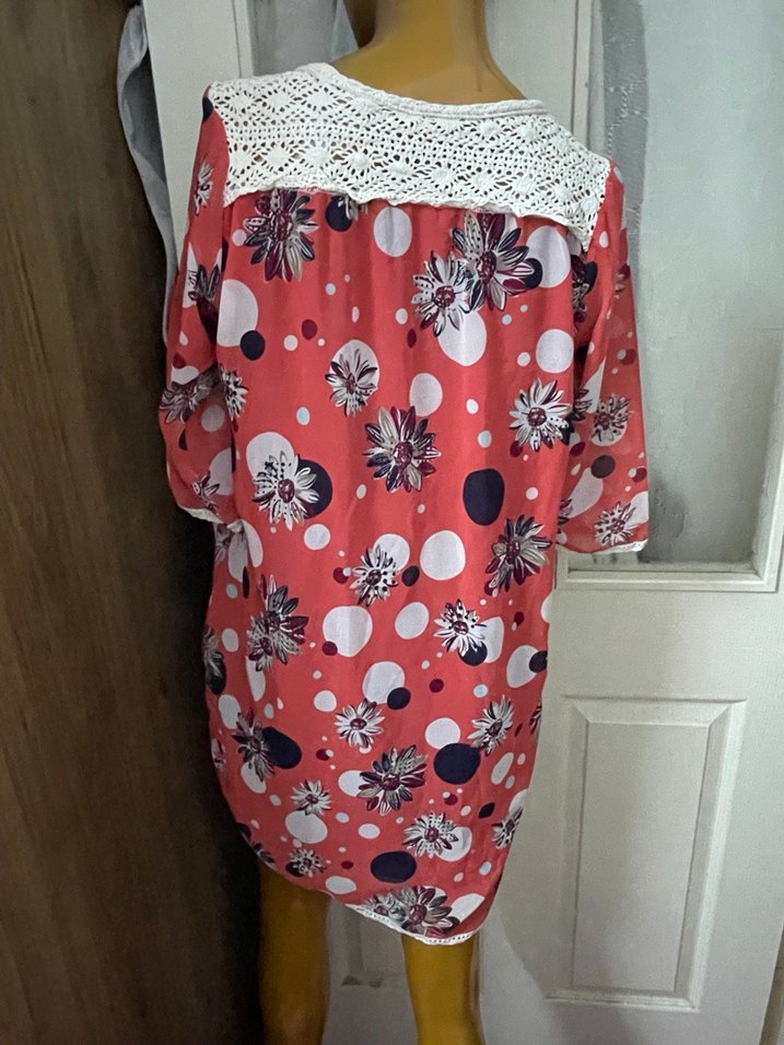 Pembe Desenli hoş elbise - Görsel 5