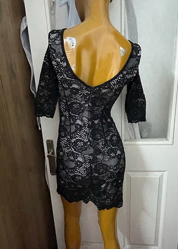 Dantel Detaylı hoş elbise - Görsel 5