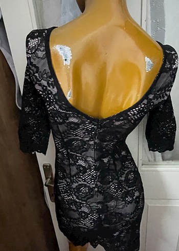 Dantel Detaylı hoş elbise - Görsel 6