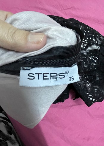 Dantel Detaylı hoş elbise - Görsel 7