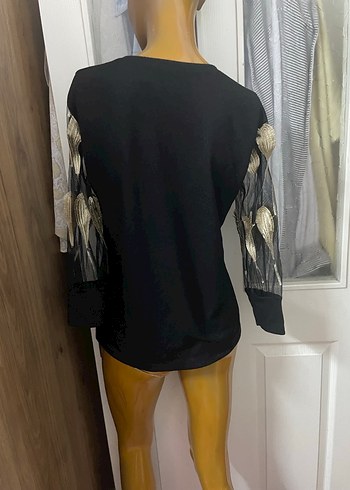 Kol detaylı hoş bluz - Görsel 5