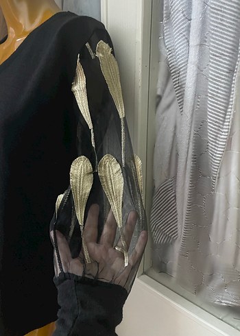 Kol detaylı hoş bluz - Görsel 4