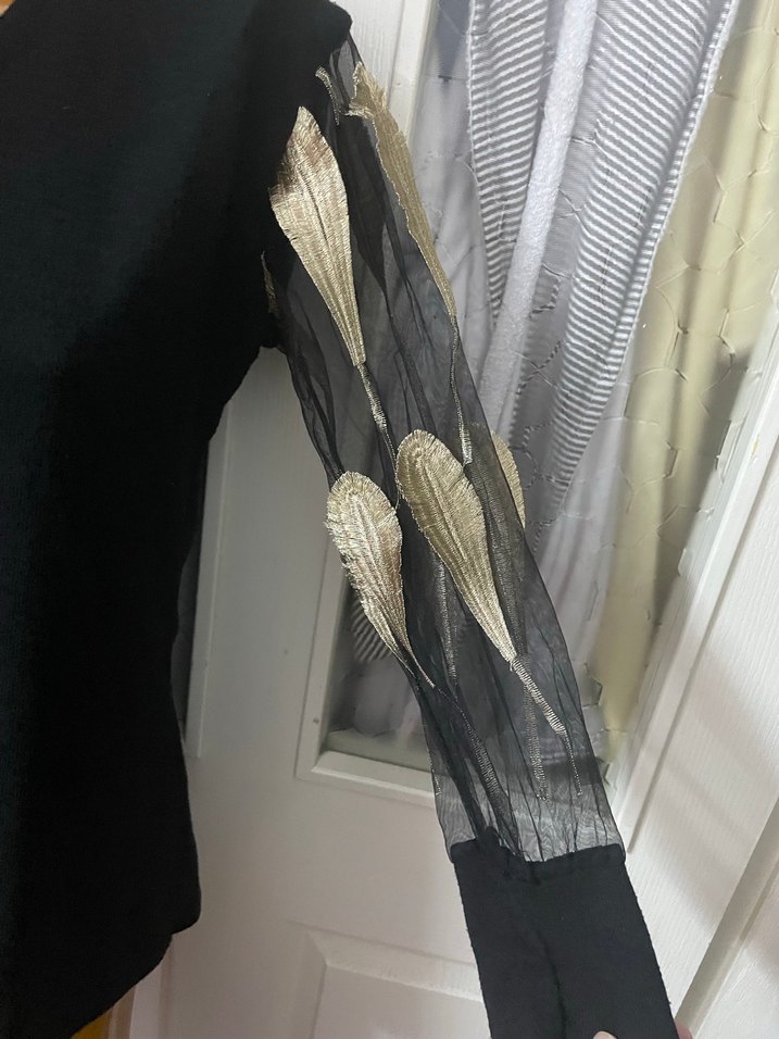 Kol detaylı hoş bluz - Görsel 3