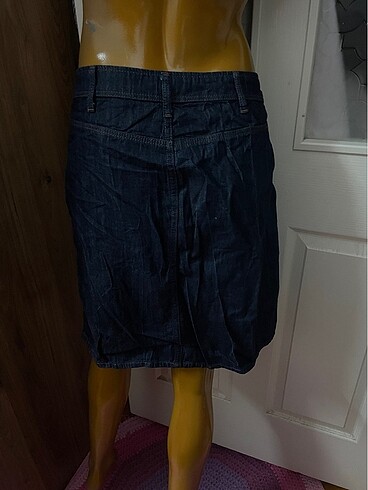 m Beden Orijinal mavi jeans etek