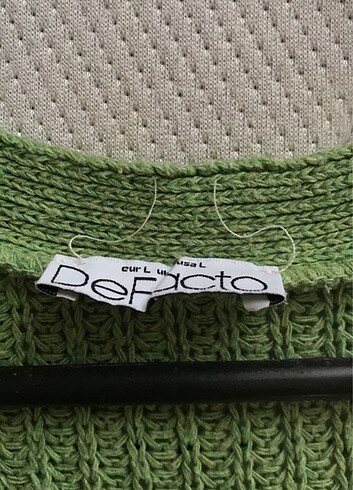 l Beden DeFacto yeşil triko hırka