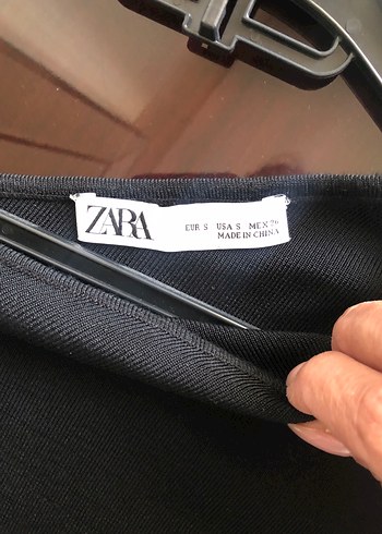 Asimetrik yaka zara triko bluz - Görsel 2