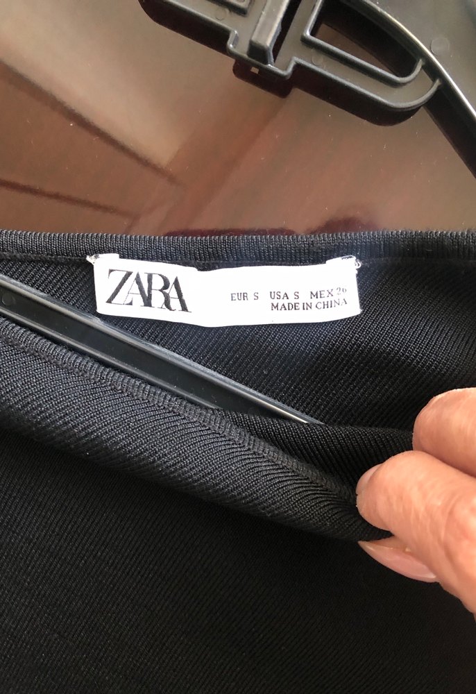 Asimetrik yaka zara triko bluz - Görsel 2