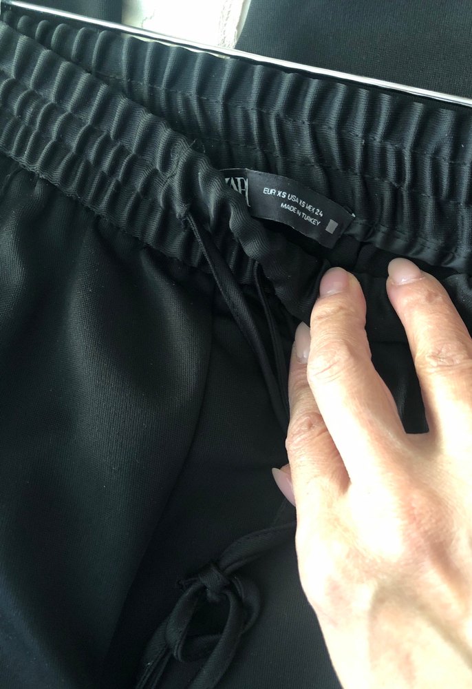 Siyah Kadın Zara jogger parlak pantolon - Görsel 3