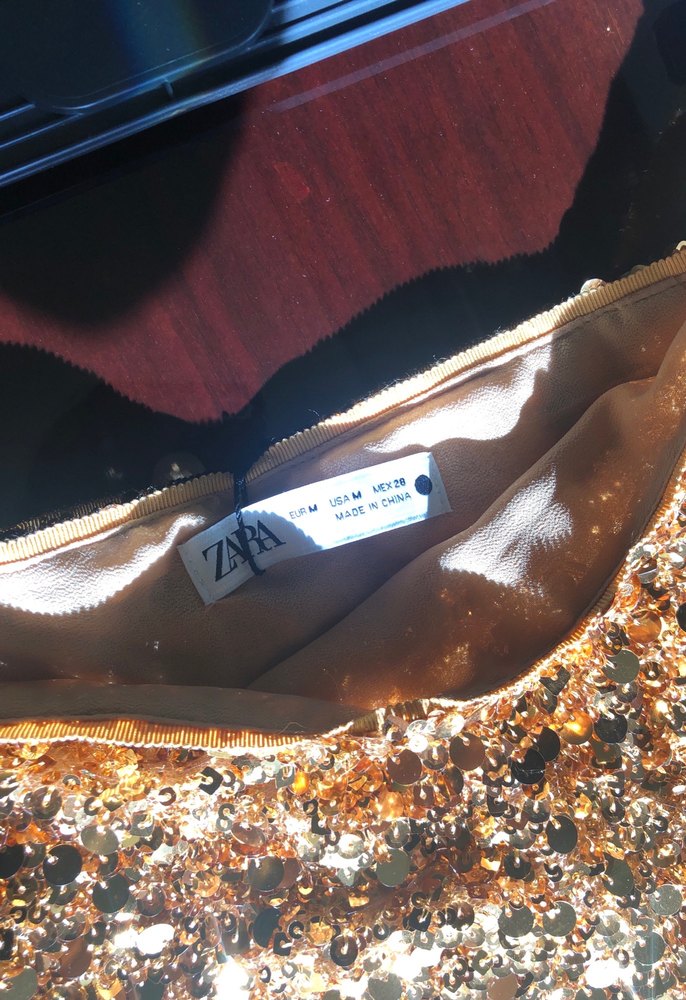 Parlak Altın Mini Etek - Görsel 3