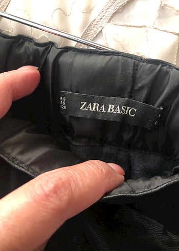 Siyah Deri Mini Etek cepli - Görsel 3