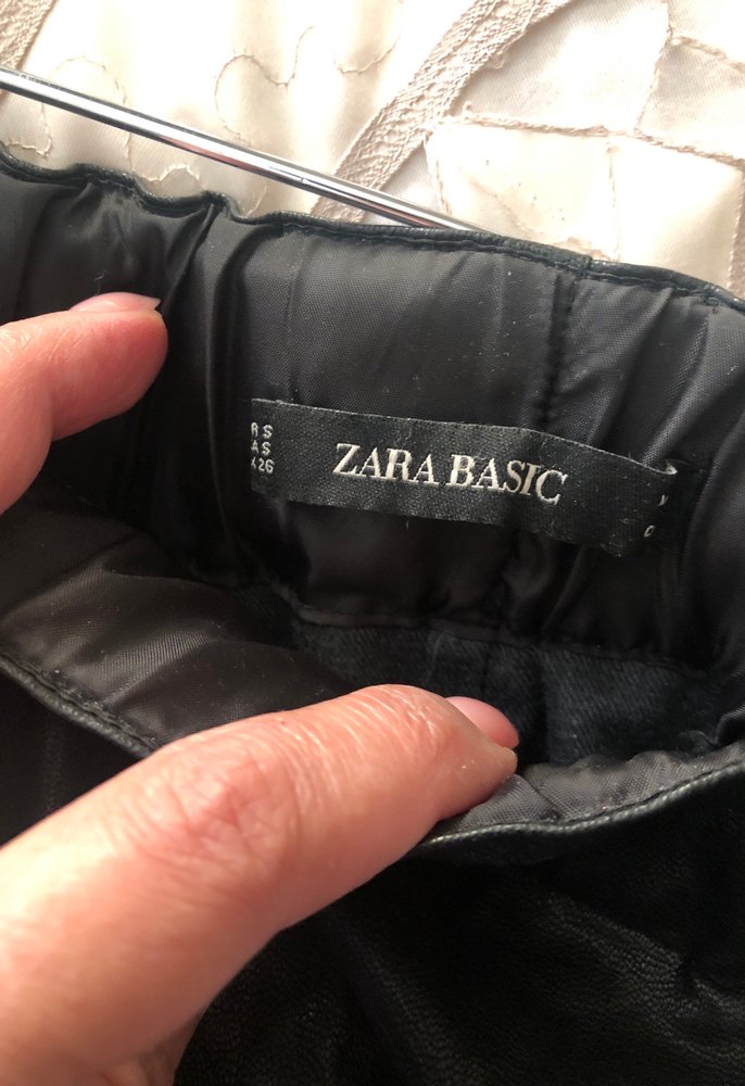 Siyah Deri Mini Etek cepli - Görsel 3