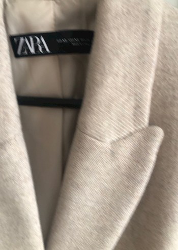 Bej Kadın Düğmeli Yün Blazer Ceket - Görsel 2