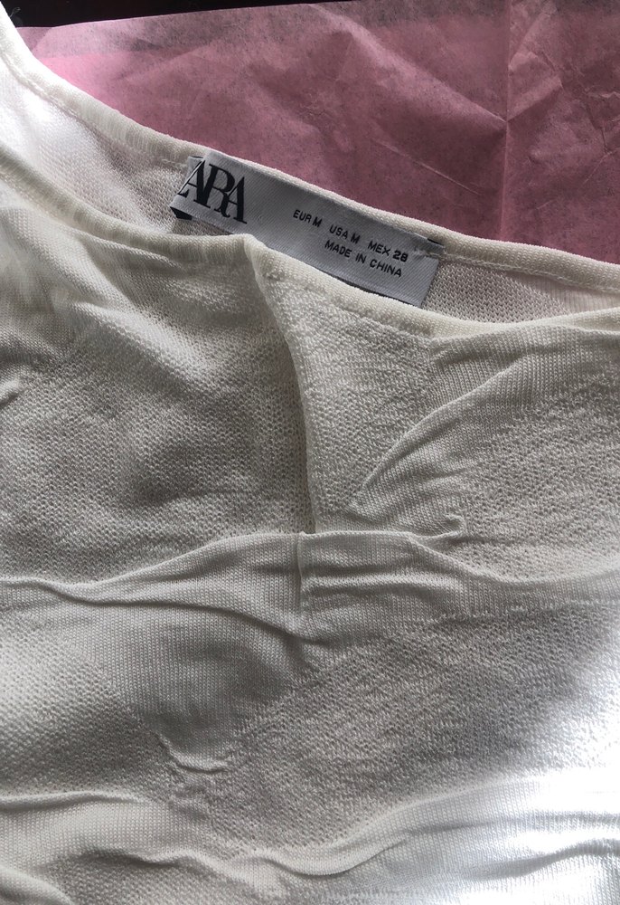 Beyaz Kadın kayık yaka  omuz dekolteli beyaz crop - Görsel 2