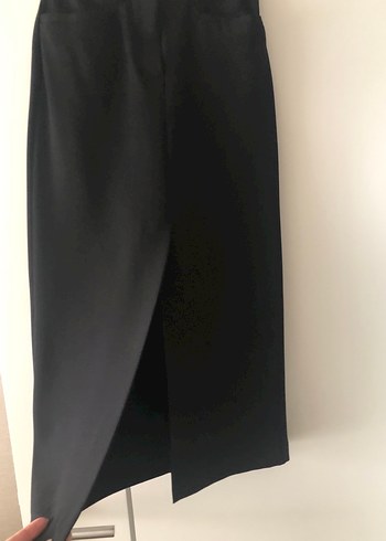 Siyah Uzun önden yırtmaçlı kalem etek - Görsel 2
