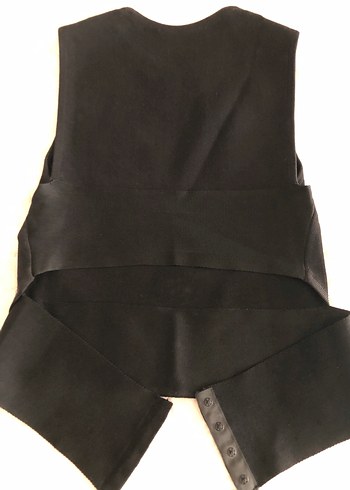 Siyah Kolsuz Kadın triko atlet - Görsel 3