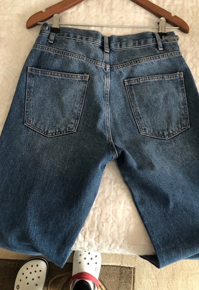 38 beden kemer detaylı mavi branş - Görsel 2