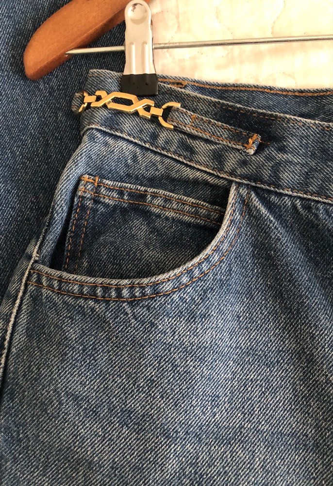 38 beden kemer detaylı mavi branş - Görsel 3