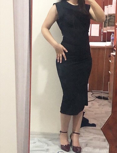 siyah uzun elbise
