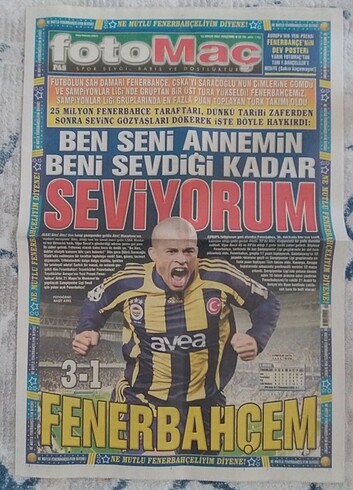 Fenerbahçe 2007 Gazete Alex De Souza