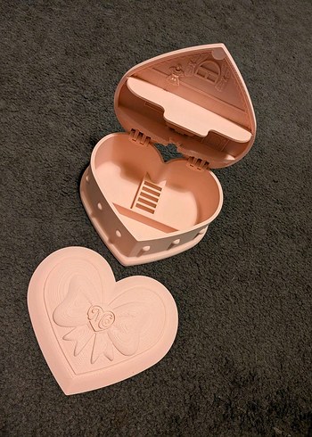 pembe Kalp Şeklinde takı kutusu - Görsel 3