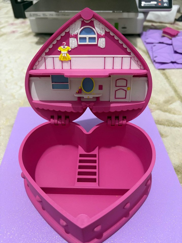 pembe Kalp Şeklinde takı kutusu - Görsel 2