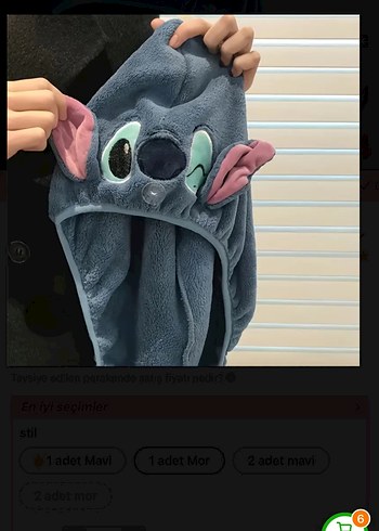  Beden Stich saç havlusu