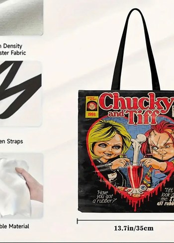 Diğer Chucky ve Tiff Baskılı Kadın Çanta