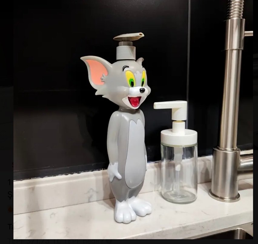 Tom Kedi Figürlü Sıvı Sabunluk - Görsel 2