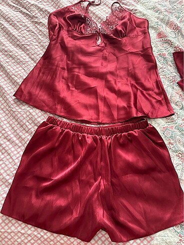 l Beden bordo Renk Pijama