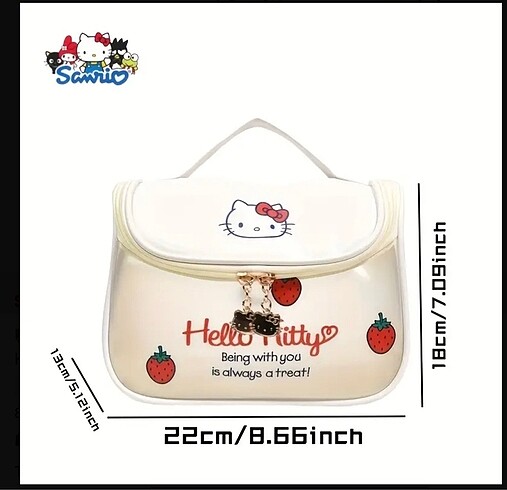  Beden Hello kitty makyaj çantası