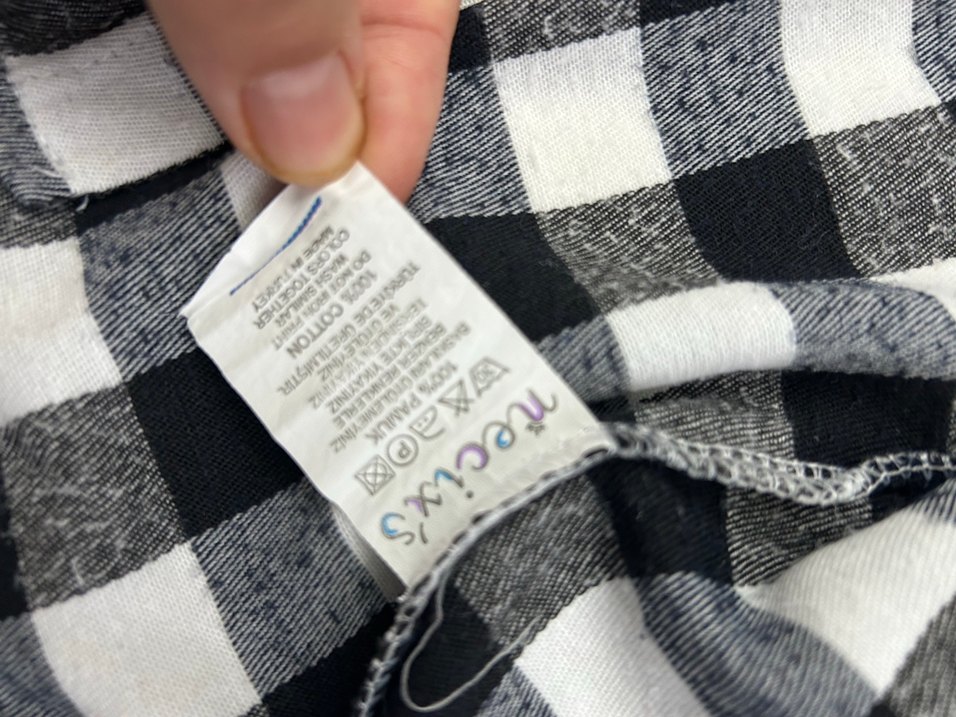 Gri Ekose Desenli Düğmeli Erkek Gömlek - Görsel 2