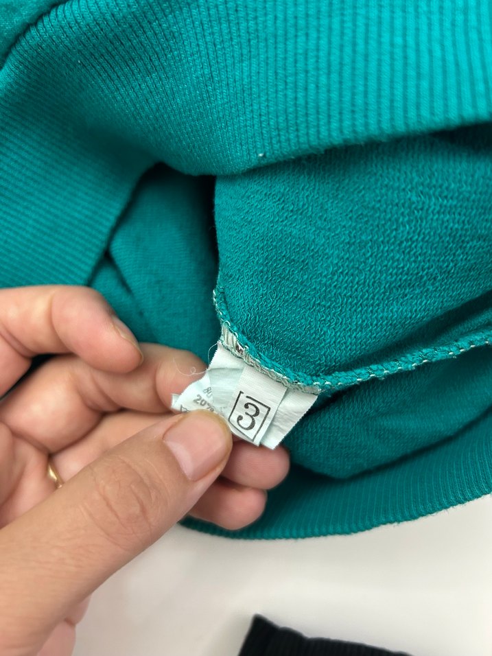 Turkuaz Mickey Baskılı Örme Sweatshirt ve Siyah Pantolon - Görsel 3