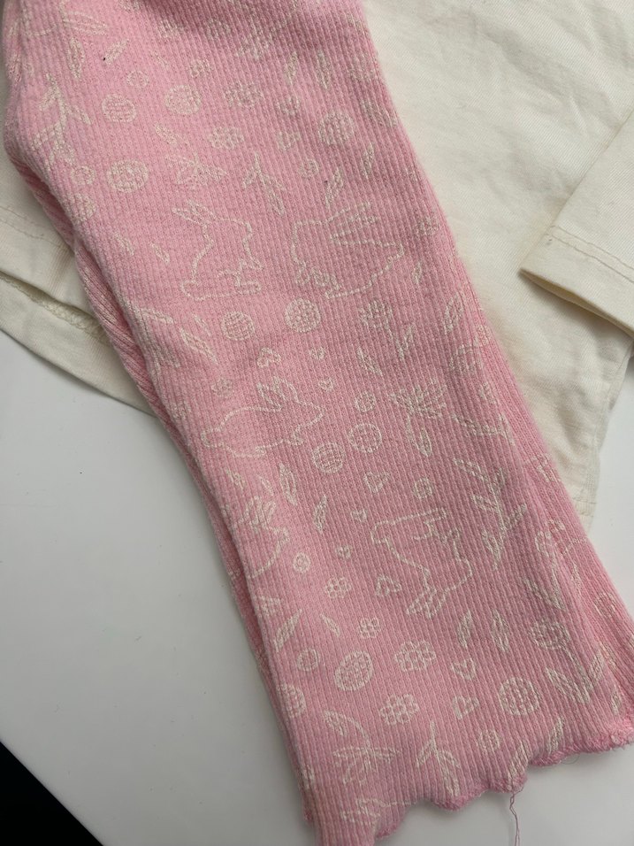 Bebek Kız Uzun Kollu Beyaz Triko Takım - Görsel 2