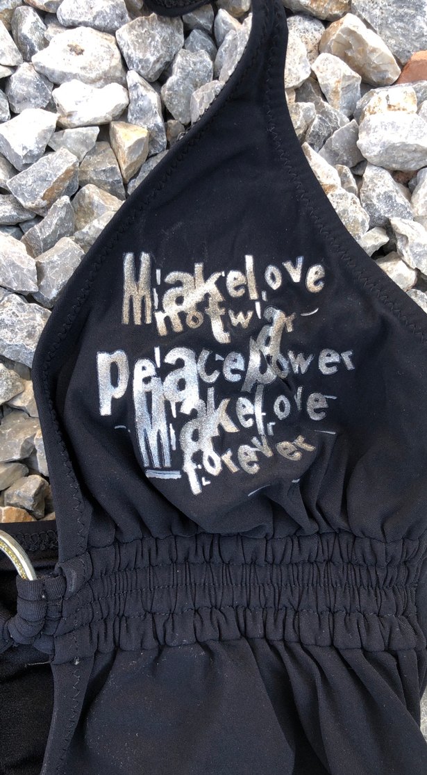 Zeki triko siyah Mini Kemerli Kadın Mayo - Görsel 2