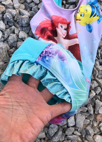 Renkli Baskılı Mavi Mayo ve Kapüşonlu Elbise - Görsel 6