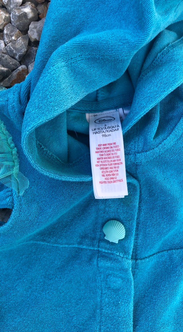 Renkli Baskılı Mavi Mayo ve Kapüşonlu Elbise - Görsel 4