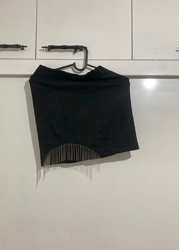 Siyah Drapeli Mini Etek - Görsel 3