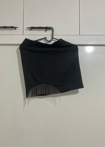 Siyah Drapeli Mini Etek - Görsel 2