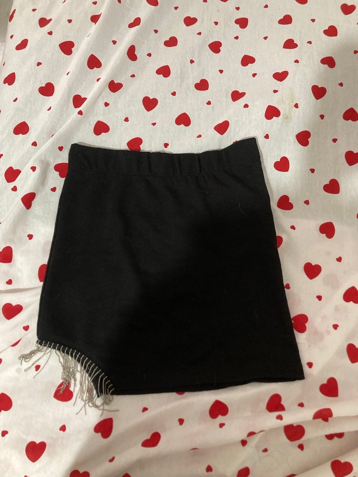 Siyah Drapeli Mini Etek - Görsel 4