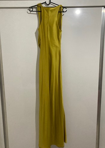 YAĞ YEŞİLİ Drapeli Kadın Elbise - Görsel 5