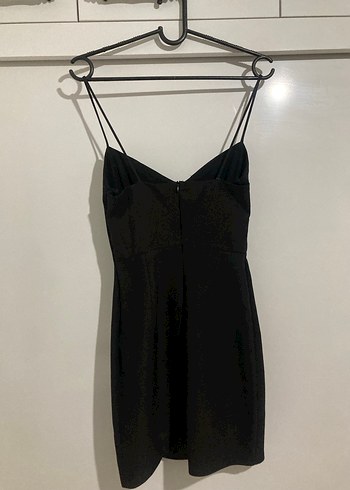 Siyah İnce Askılı Mini Elbise - Görsel 3