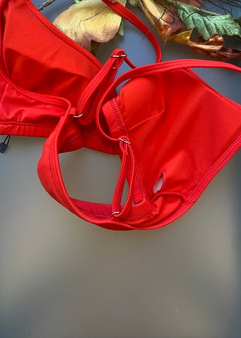 m Beden kırmızı Renk Kırmızı Strappy Kadın Bikini Üstü