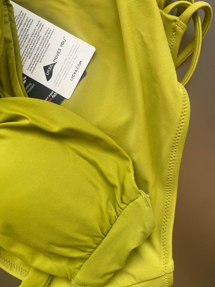 Sarı Mini Bikini Takımı, Bağlamalı ve Tokalı - Görsel 5