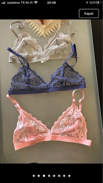 3lü M beden bralet orjinal marka ürünler - Görsel 3