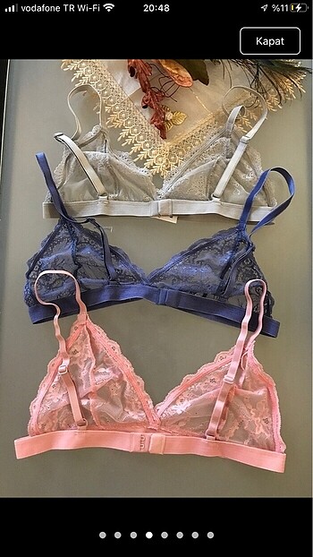 3lü M beden bralet orjinal marka ürünler - Görsel 4