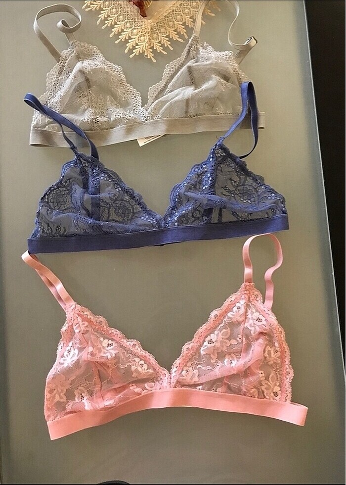 3lü M beden bralet orjinal marka ürünler - Görsel 3