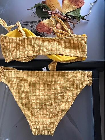 m Beden sarı Renk M beden bikini takımı